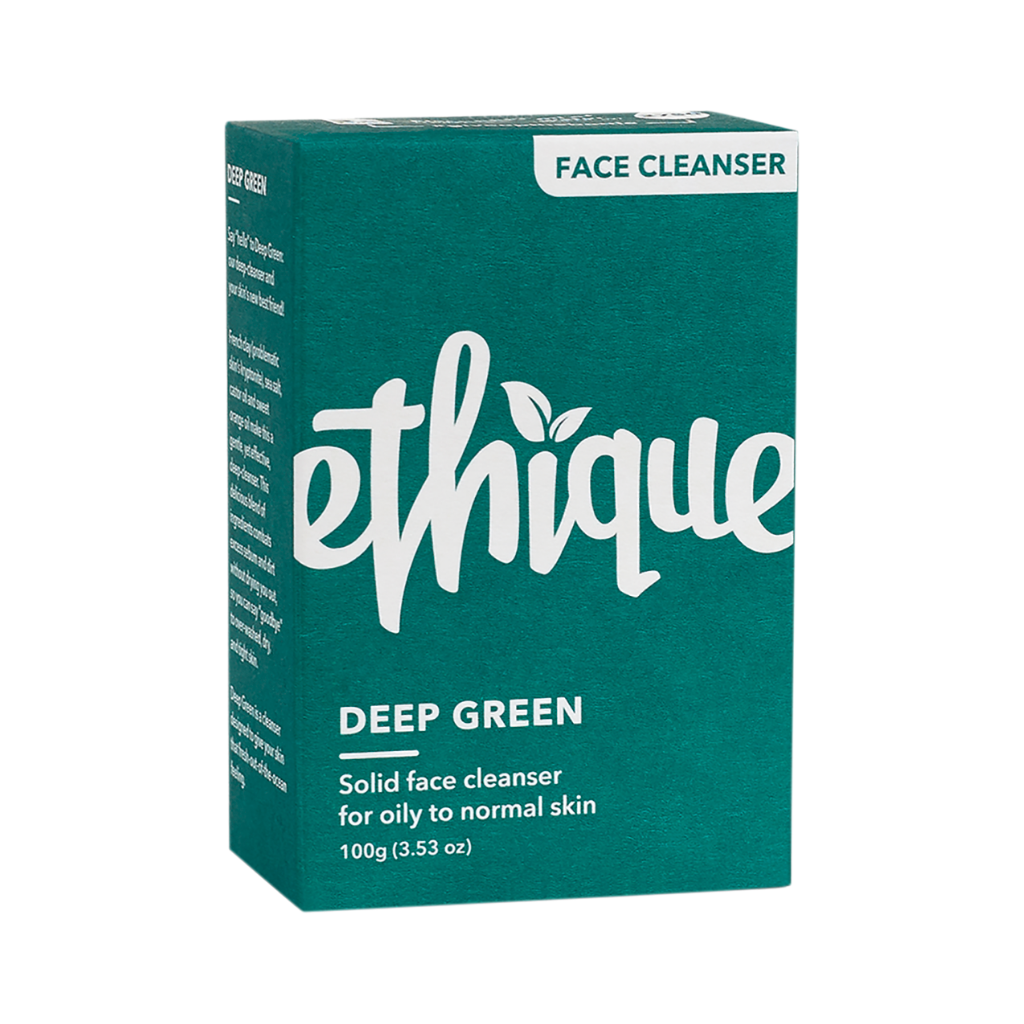 Ethique Solid Face Cleanser Bar Deep Green 100g-The Living Co.