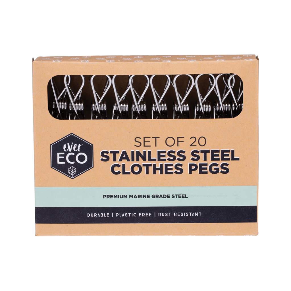 Ever Eco Stainless Steel Clothes Pegs Premium Marine Grade-The Living Co.