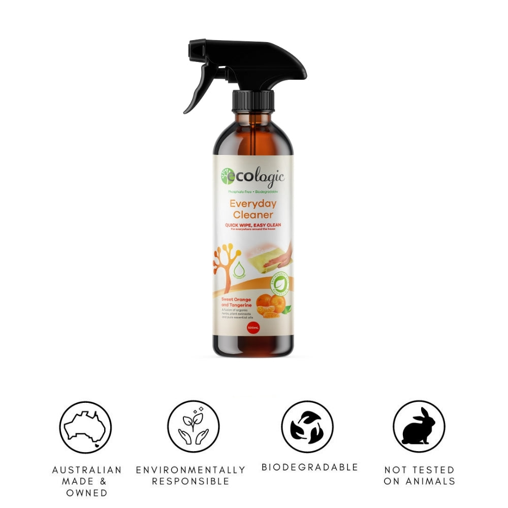 Ecologic Sweet Orange & Tangerine Everyday Cleaner Spray 500mL-The Living Co.