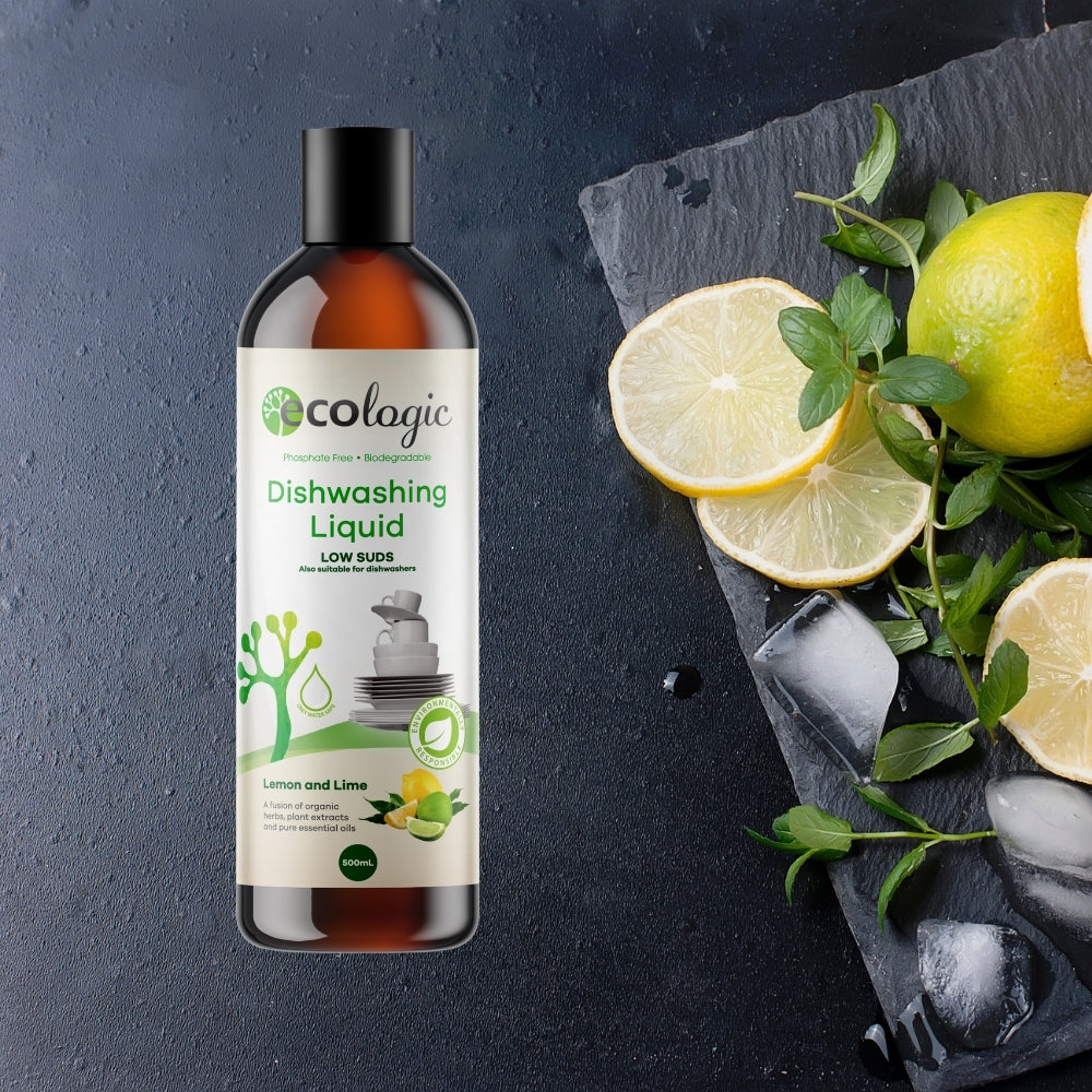 ECOLogic Lemon & Lime Dishwashing Liquid 500mL-The Living Co.