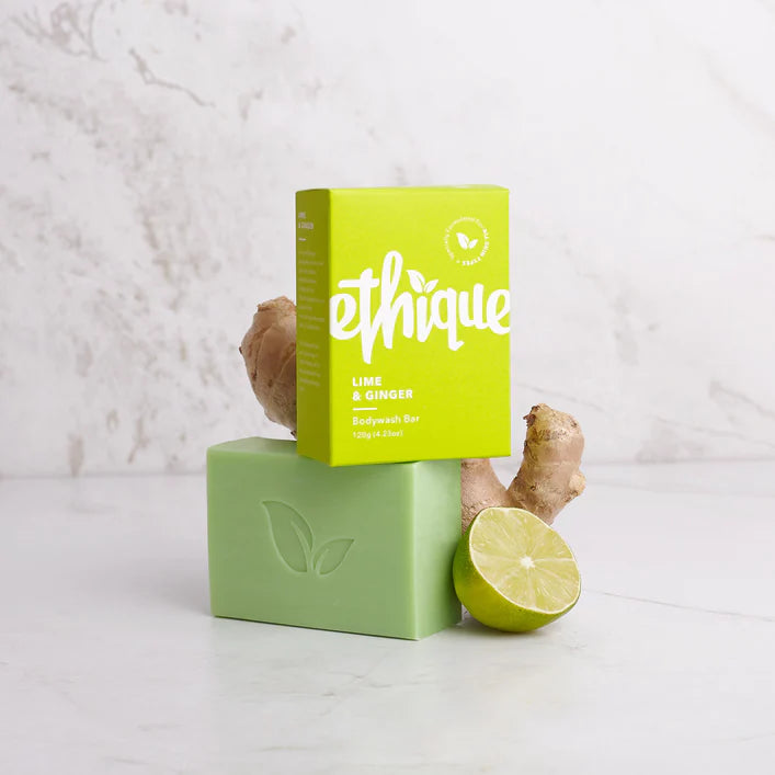 Ethique Solid Bodywash Bar Lime & Ginger 120g-The Living Co.