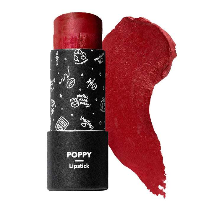 Ethique Lipstick Poppy Ruby red (8g)-The Living Co.