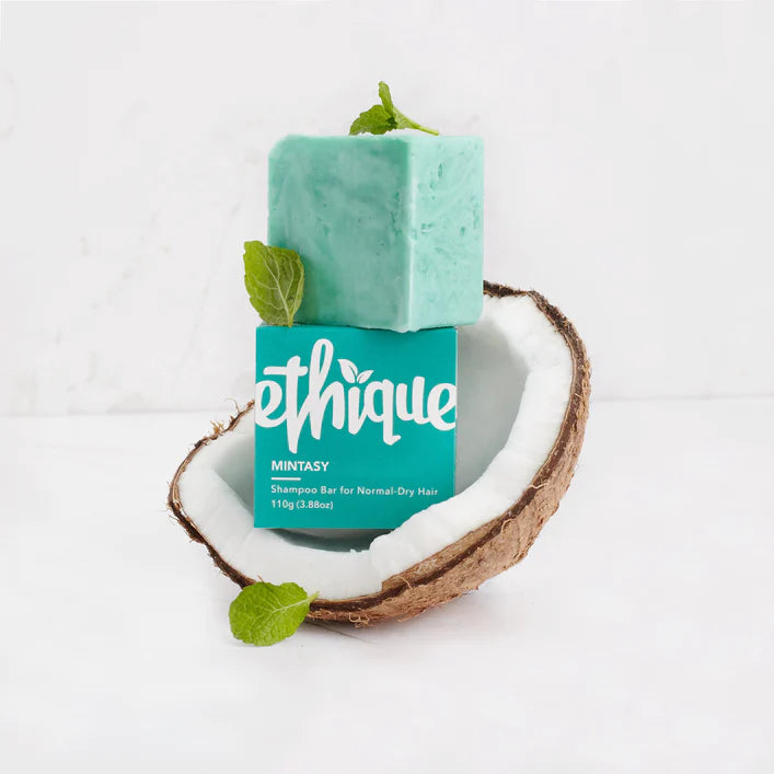 Ethique Solid Shampoo Bar Mintasy for Balanced to dry hair (110g)-The Living Co.
