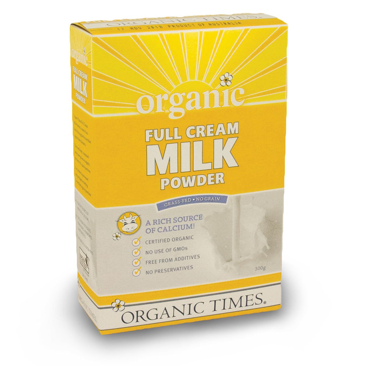 Organic Times Full Cream Milk Powder 300g-The Living Co.