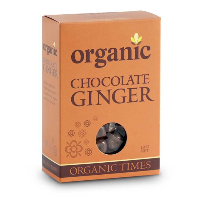 Organic Times Milk Chocolate Ginger 150g-The Living Co.