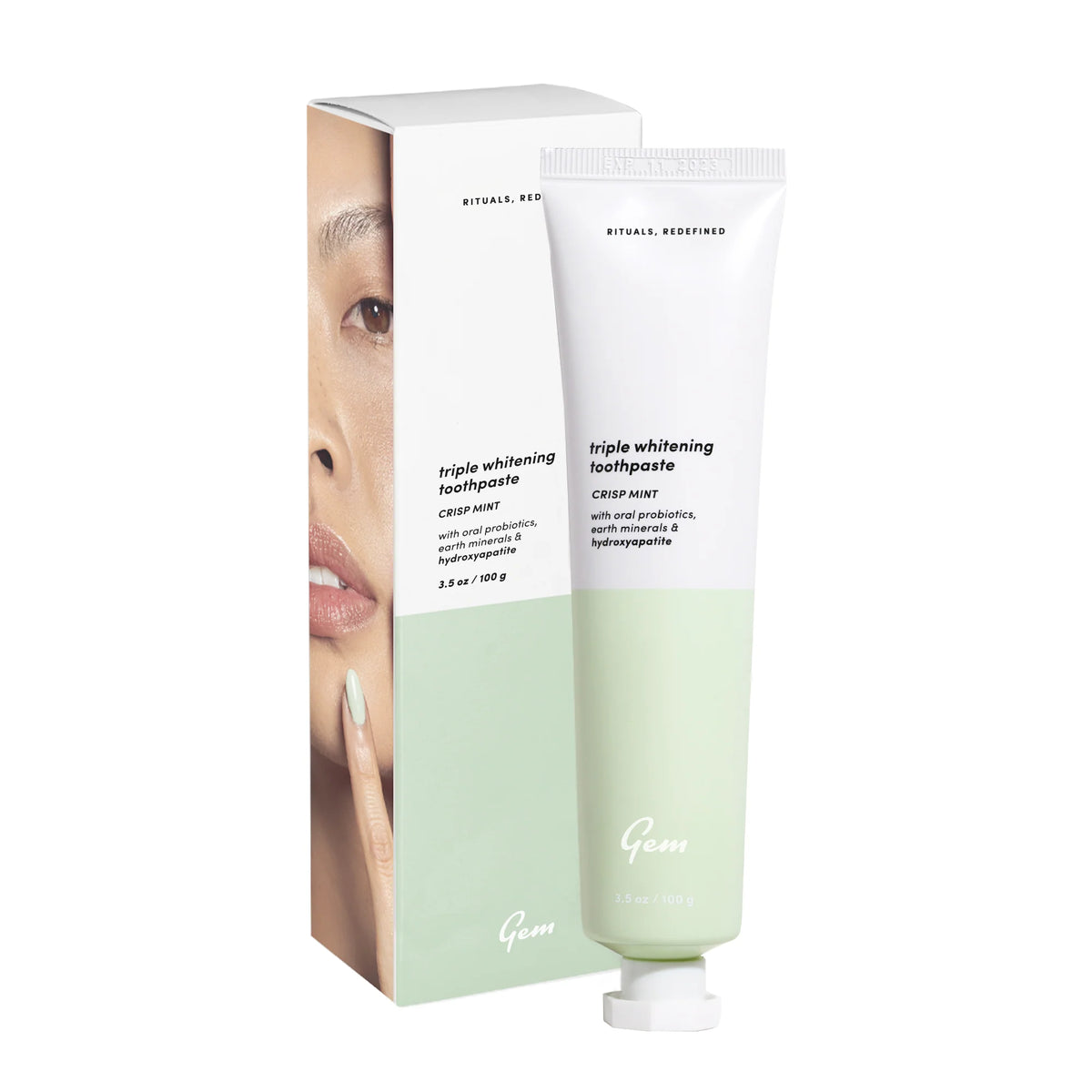 Gem Toothpaste Triple Whitening: Crisp Mint – The Living Co.