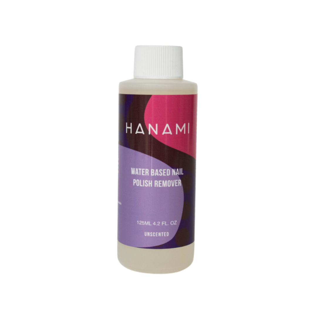 Hanami Nail Polish Remover Water Based Liquid Unscented 125ml-The Living Co.