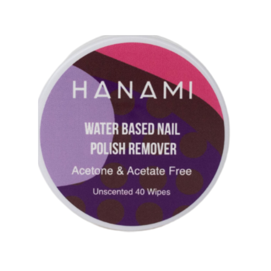 Hanami Nail Polish Remover Water Based Wipes Unscented 40 Pack-The Living Co.