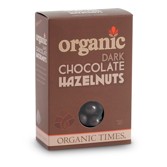 Organic Times Dark Chocolate Hazelnuts 150g-The Living Co.