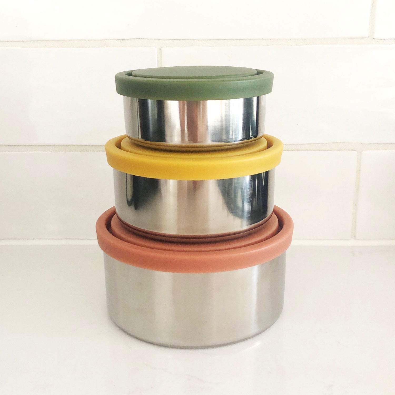 Ever Eco Stainless Steel Round Nesting Containers - 3pc-The Living Co.