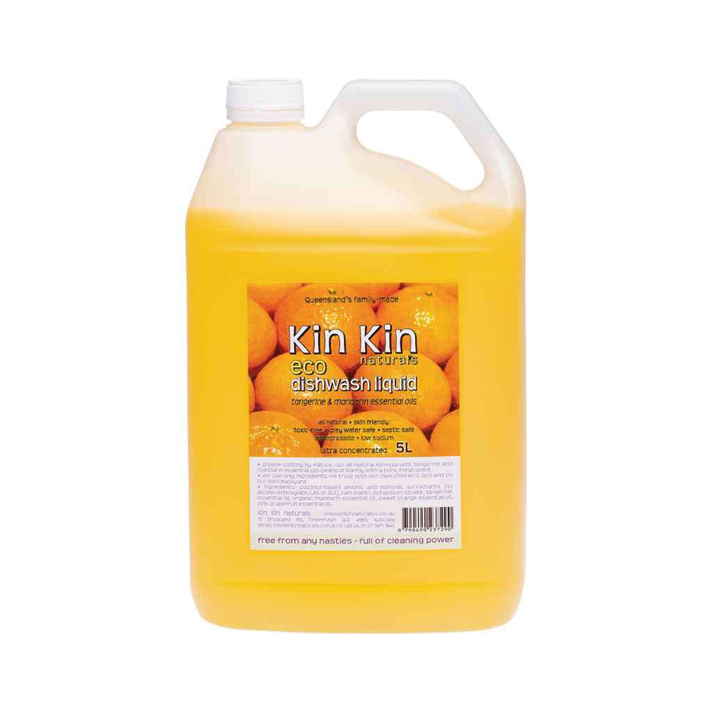 Kin Kin Naturals Dishwash Liquid - Tangerine & Mandarin 5L-The Living Co.