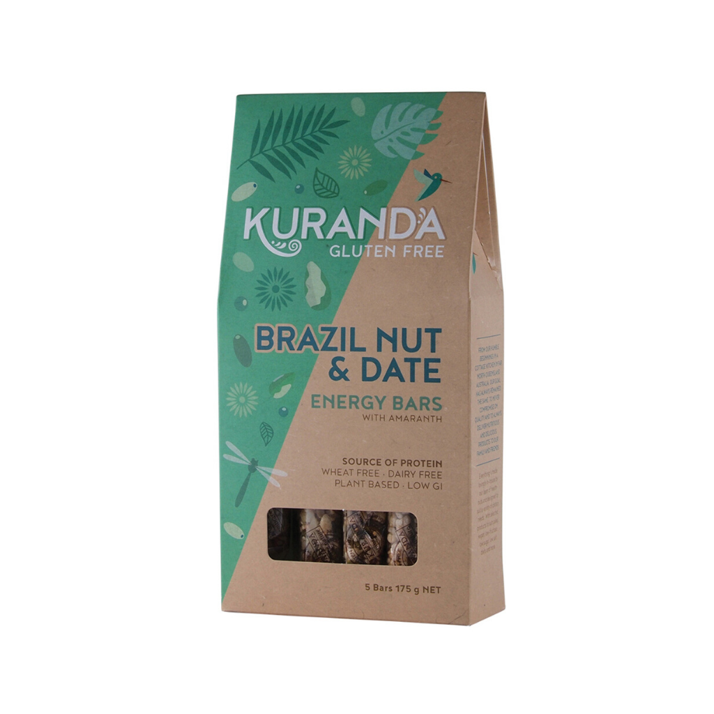 Kuranda Brazil Nut & Date Energy Bars 35g x 5 Pack-The Living Co.