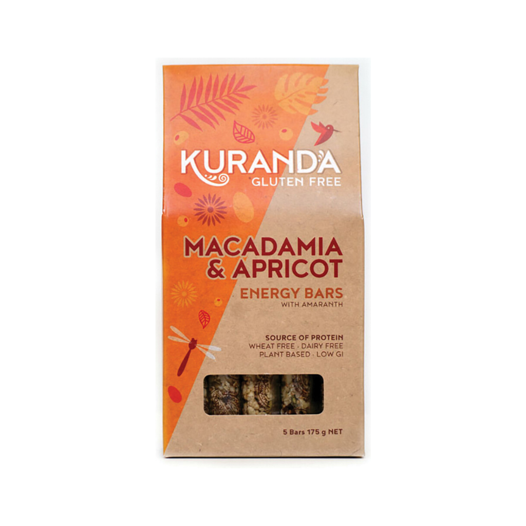 Kuranda Macadamia & Apricot Energy Bars 35g x 5 Pack-The Living Co.