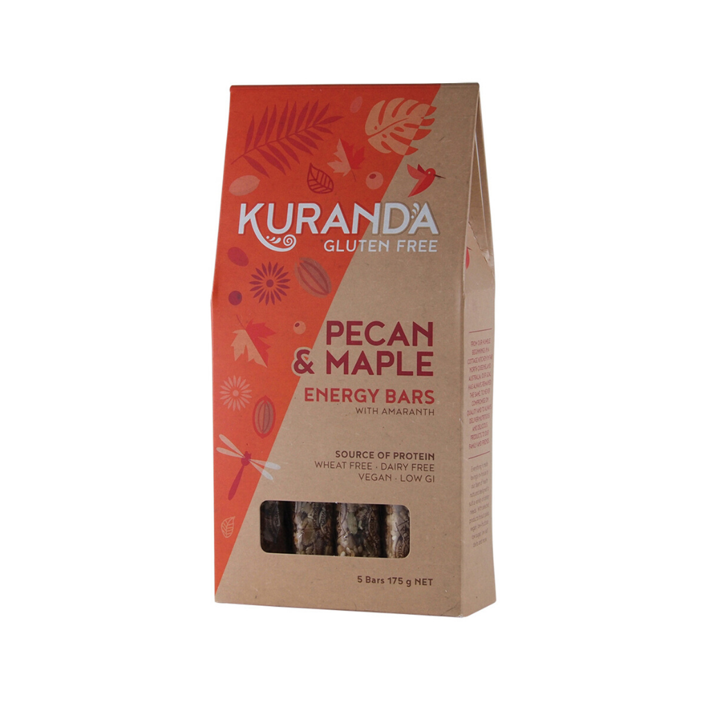 Kuranda Pecan & Maple Energy Bars 35g x 5 Pack-The Living Co.