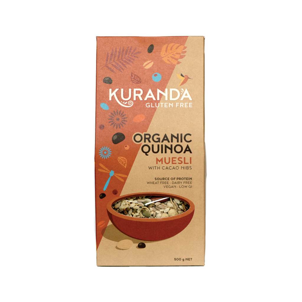 Kuranda Organic Quinoa Gluten Free Muesli 500g-The Living Co.