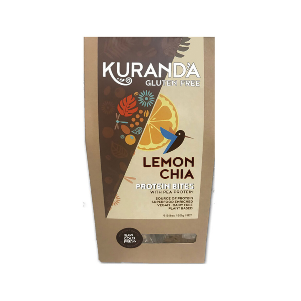 Kuranda Protein Bites Lemon Chia 20g x 9 Pack-The Living Co.