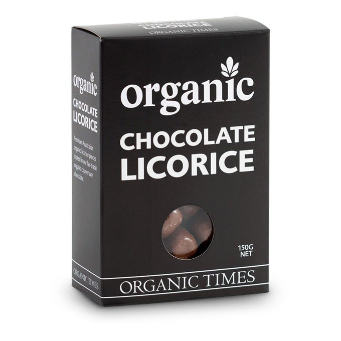 Organic Times Milk Chocolate Licorice 150g-The Living Co.