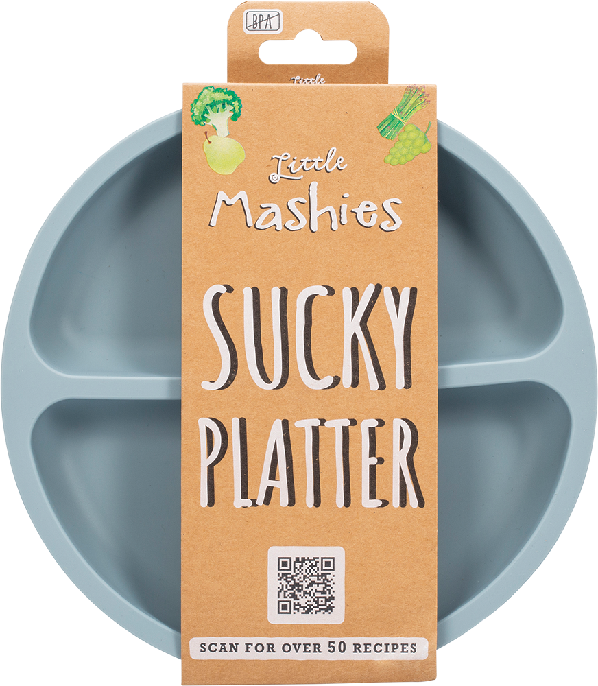 Little Mashies Silicone Sucky Platter Plate-The Living Co.
