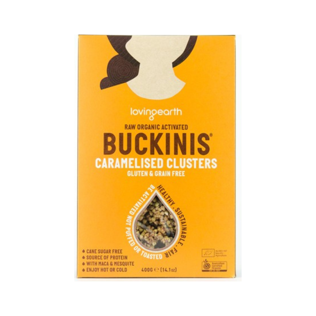 Loving Earth Buckinis - Caramelised Clusters 400g-The Living Co.