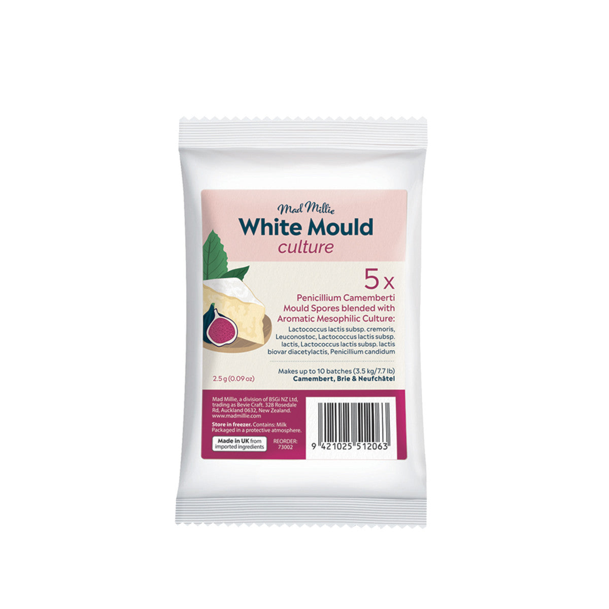Mad Millie White Mould Cheese Culture Blend Sachets x 5 Pack-The Living Co.