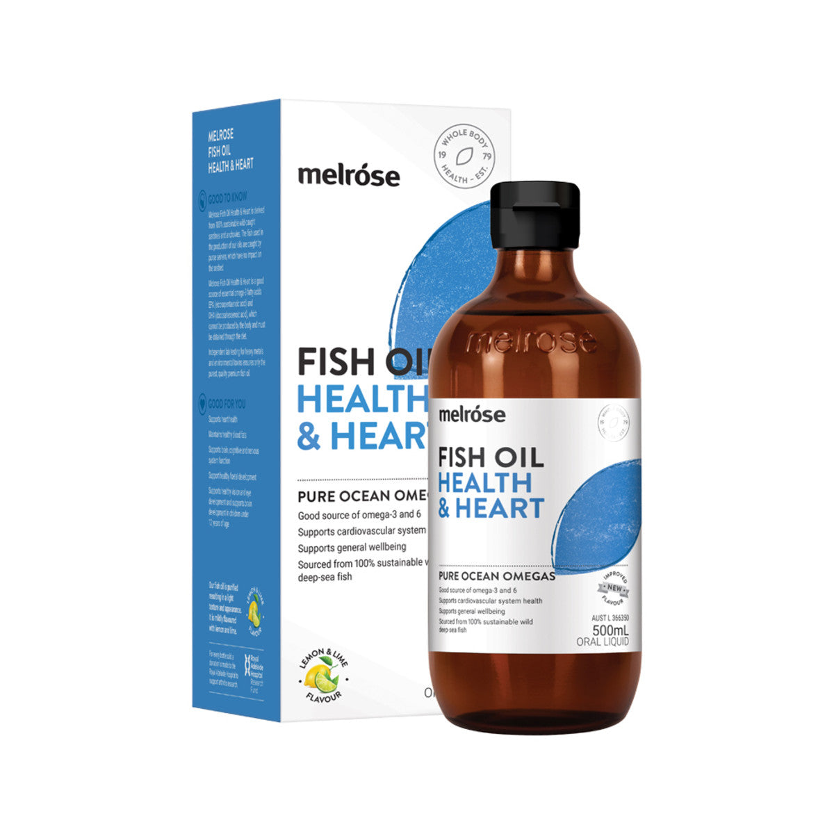 Melrose Fish Oil (Health & Heart) 500ml-The Living Co.