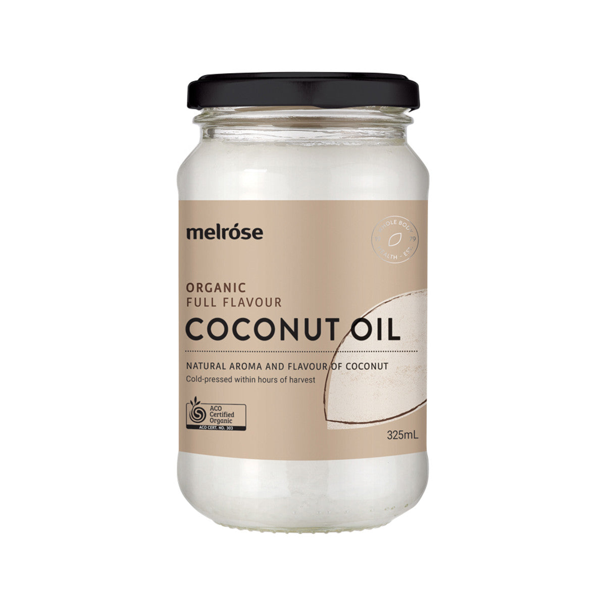 Melrose Organic Coconut Oil Full Flavour 325ml-The Living Co.