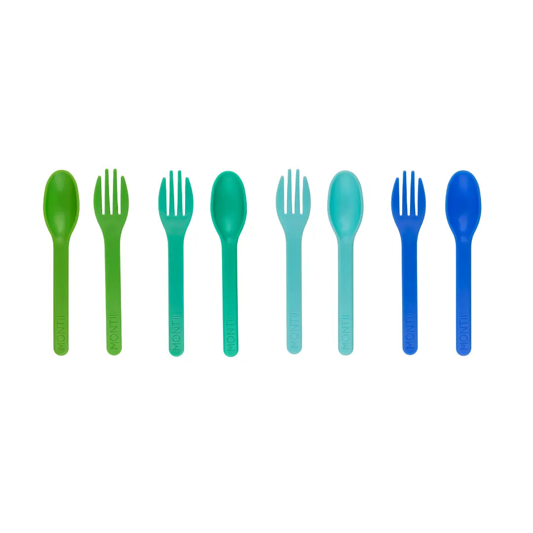 MontiiCo Out & About Cutlery Set - Blueberry-The Living Co.