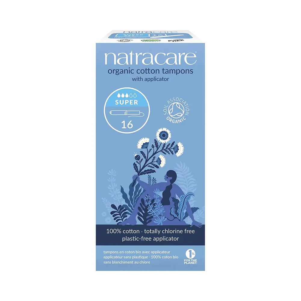 Natracare Super Tampons with Applicator 16pk-The Living Co.
