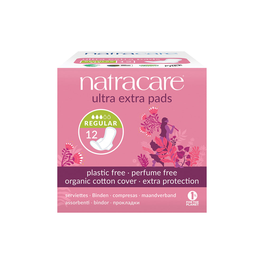 Natracare Ultra Extra Regular Pads (Wings) 12-The Living Co.