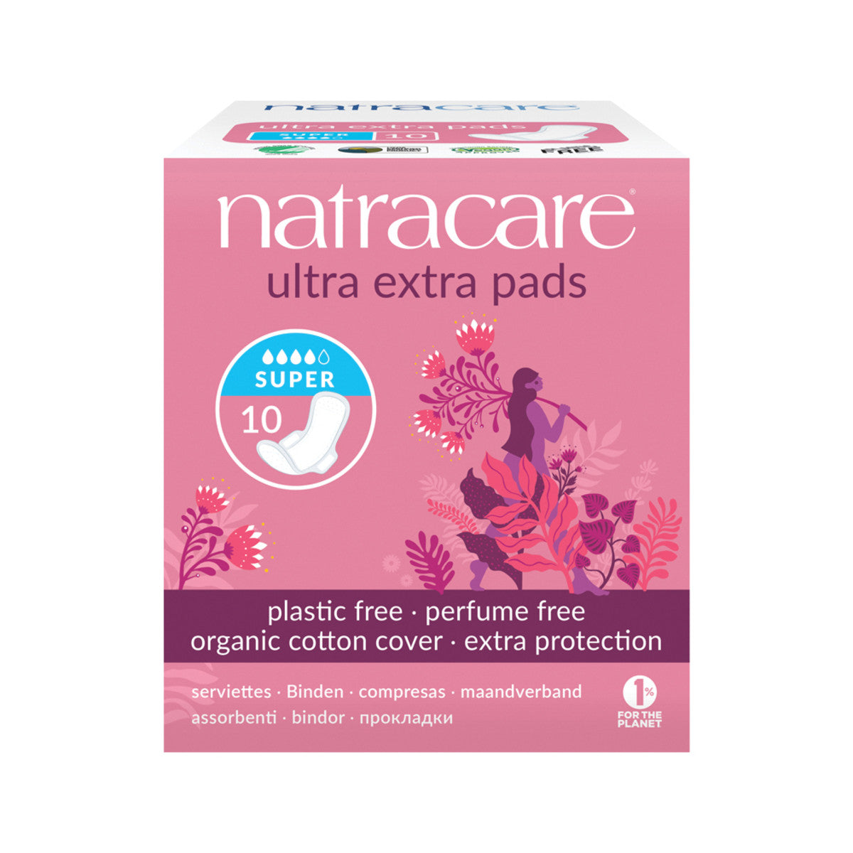 Natracare Ultra Extra Super Pads (Wings) 10-The Living Co.
