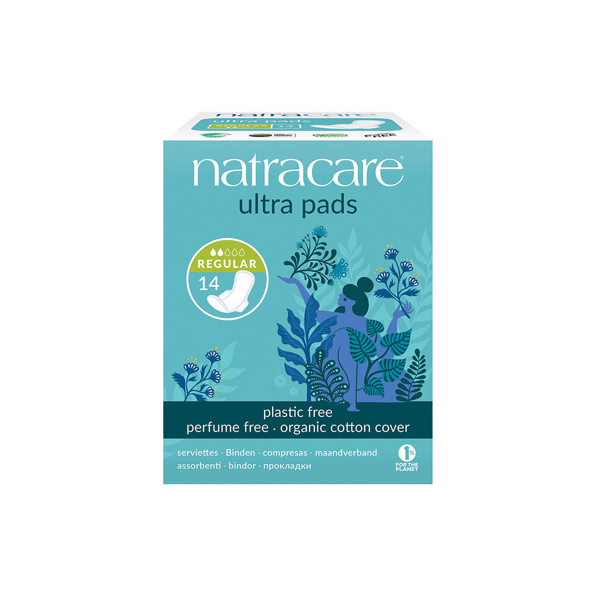 Natracare Ultra Regular Pads (Wings) 14-The Living Co.