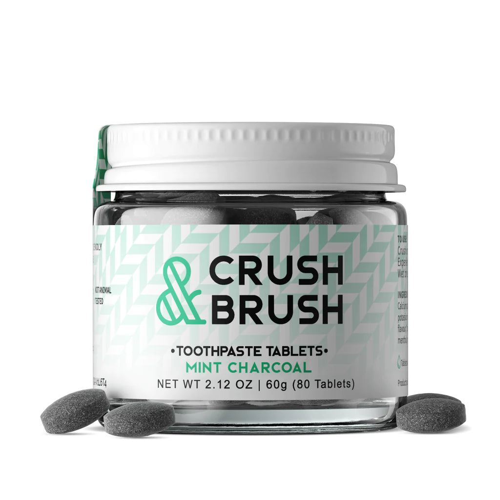 Nelson Naturals Crush & Brush Mint Charcoal 60g-The Living Co.