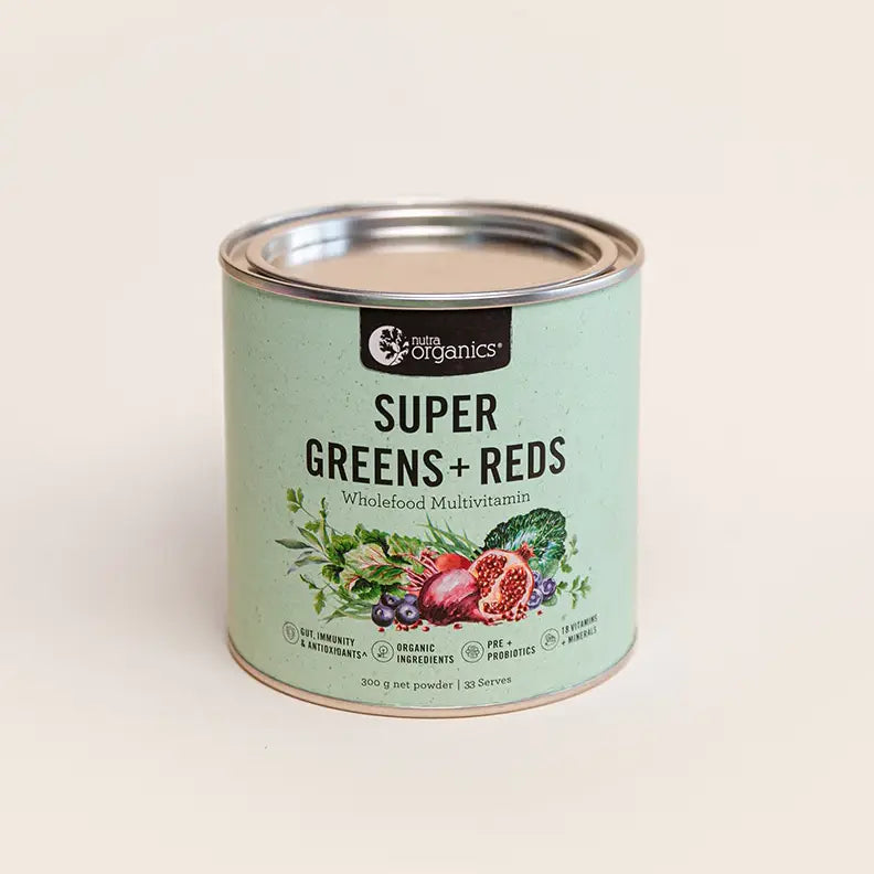 Nutra Organics Super Greens + Reds-The Living Co.
