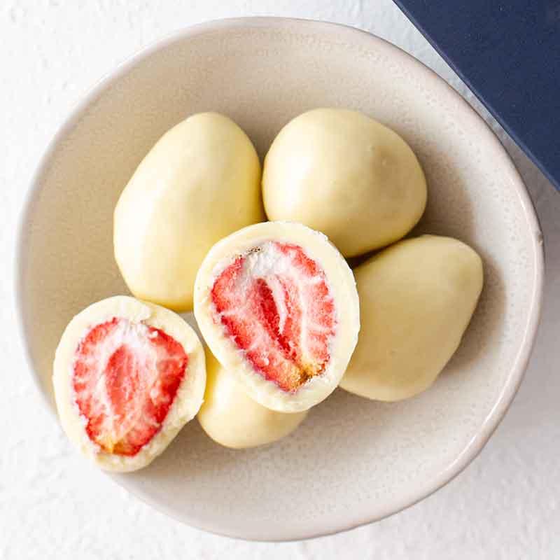 Organic Times White Chocolate Strawberries 100g-The Living Co.
