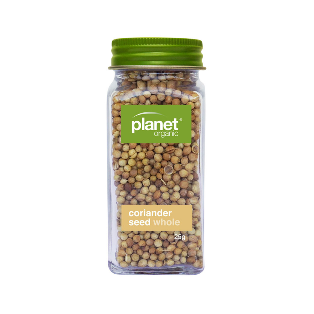 Planet Organic Coriander Seeds Whole Shaker 25g-The Living Co.