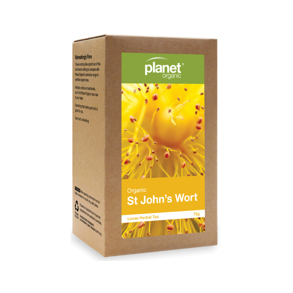 Planet Organic St John's Wort Loose Leaf Tea 75g-The Living Co.
