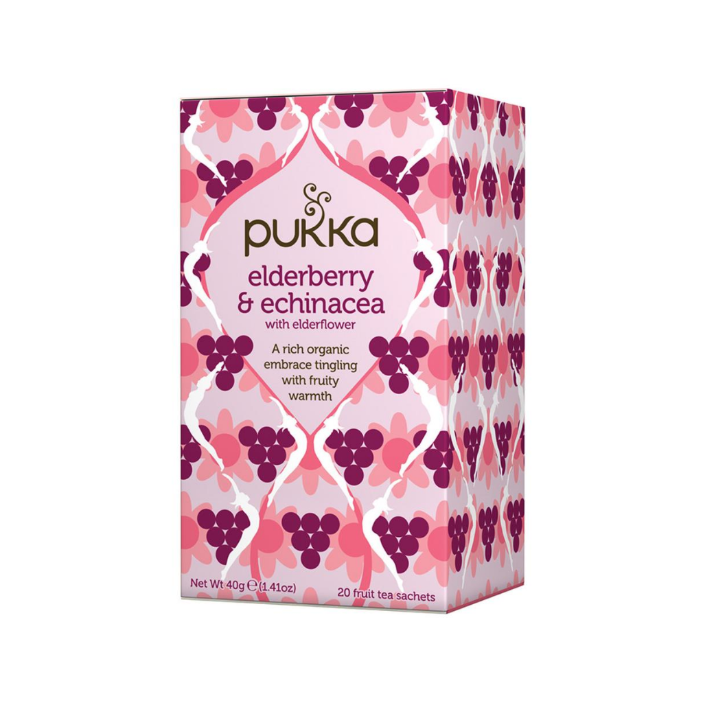 Pukka Elderberry & Echinacea x 20 Tea Bags-The Living Co.