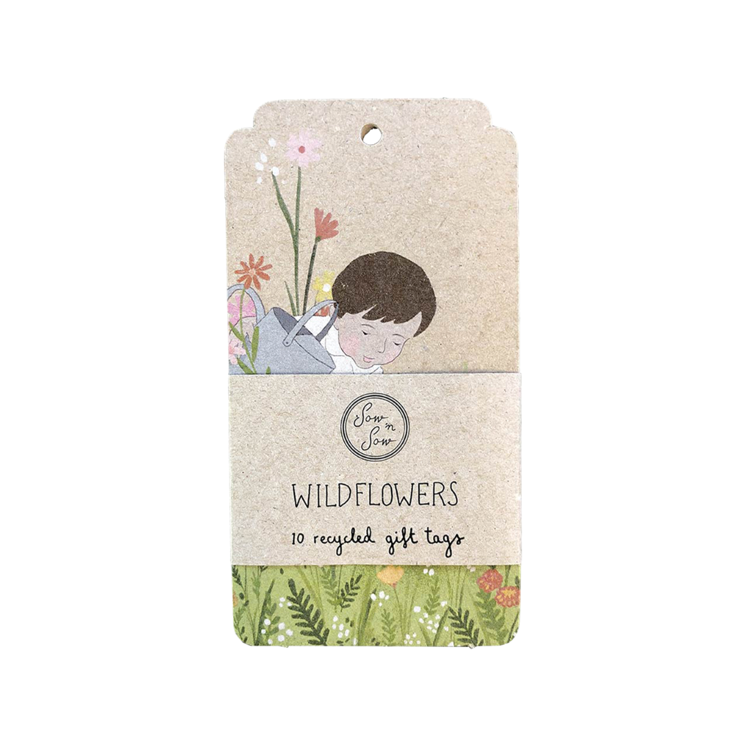 Sow 'n Sow Recycled Gift Tags - 10 Pack Wildflowers-The Living Co.