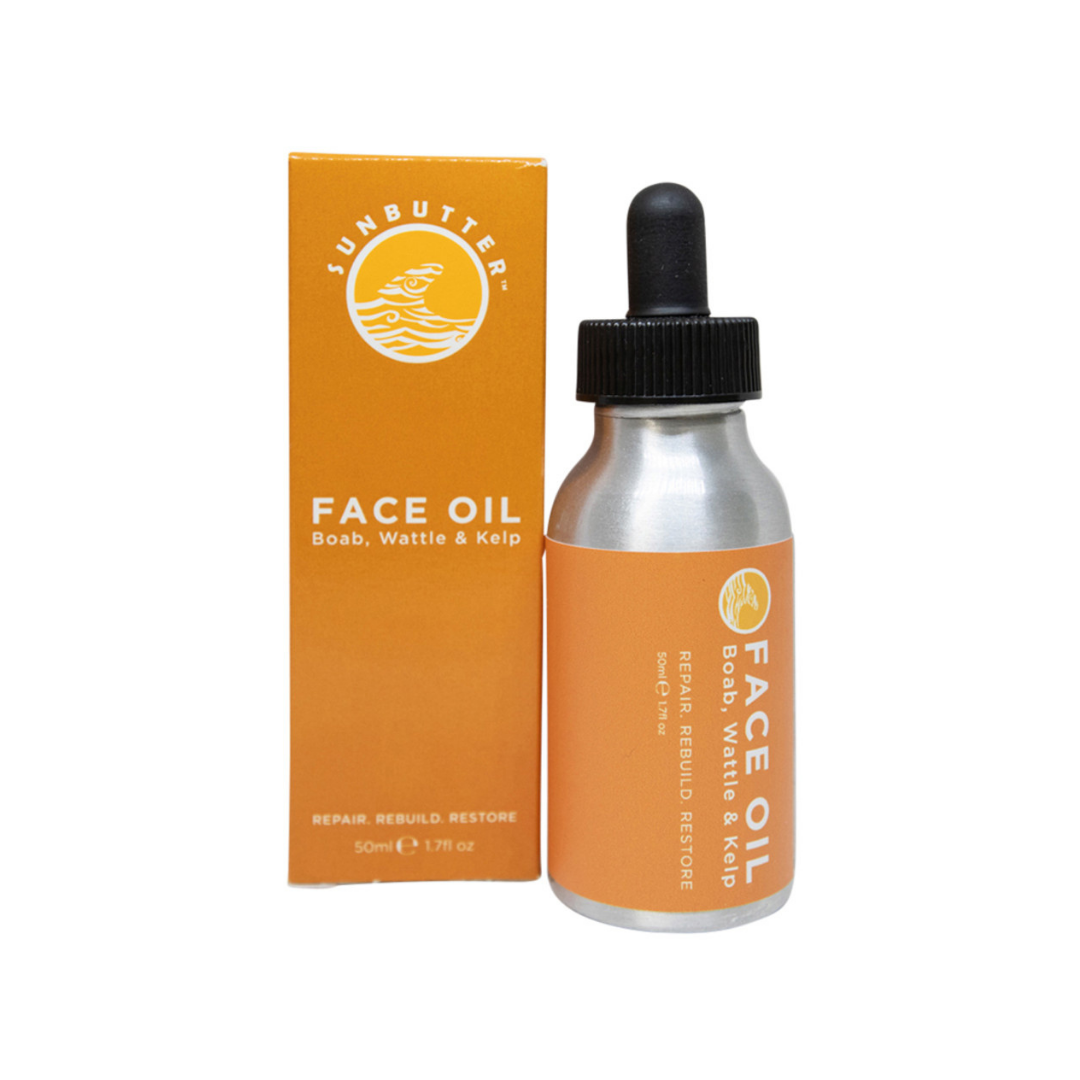 Sunbutter Skincare Face Oil (Boab, Wattle & Kelp) 50ml-The Living Co.