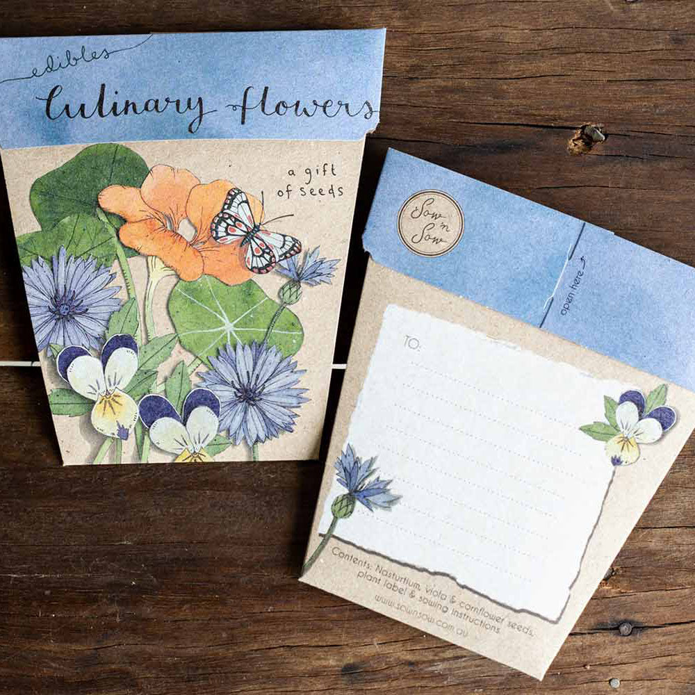 Sow 'n Sow Gift of Seeds Culinary Flowers-The Living Co.