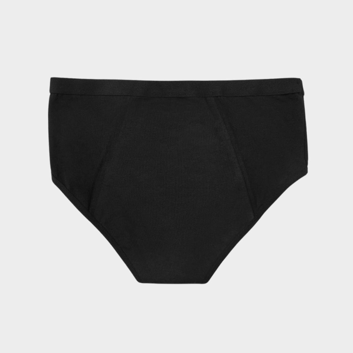 TOM Organic The Period Brief Mid-Rise Black-The Living Co.