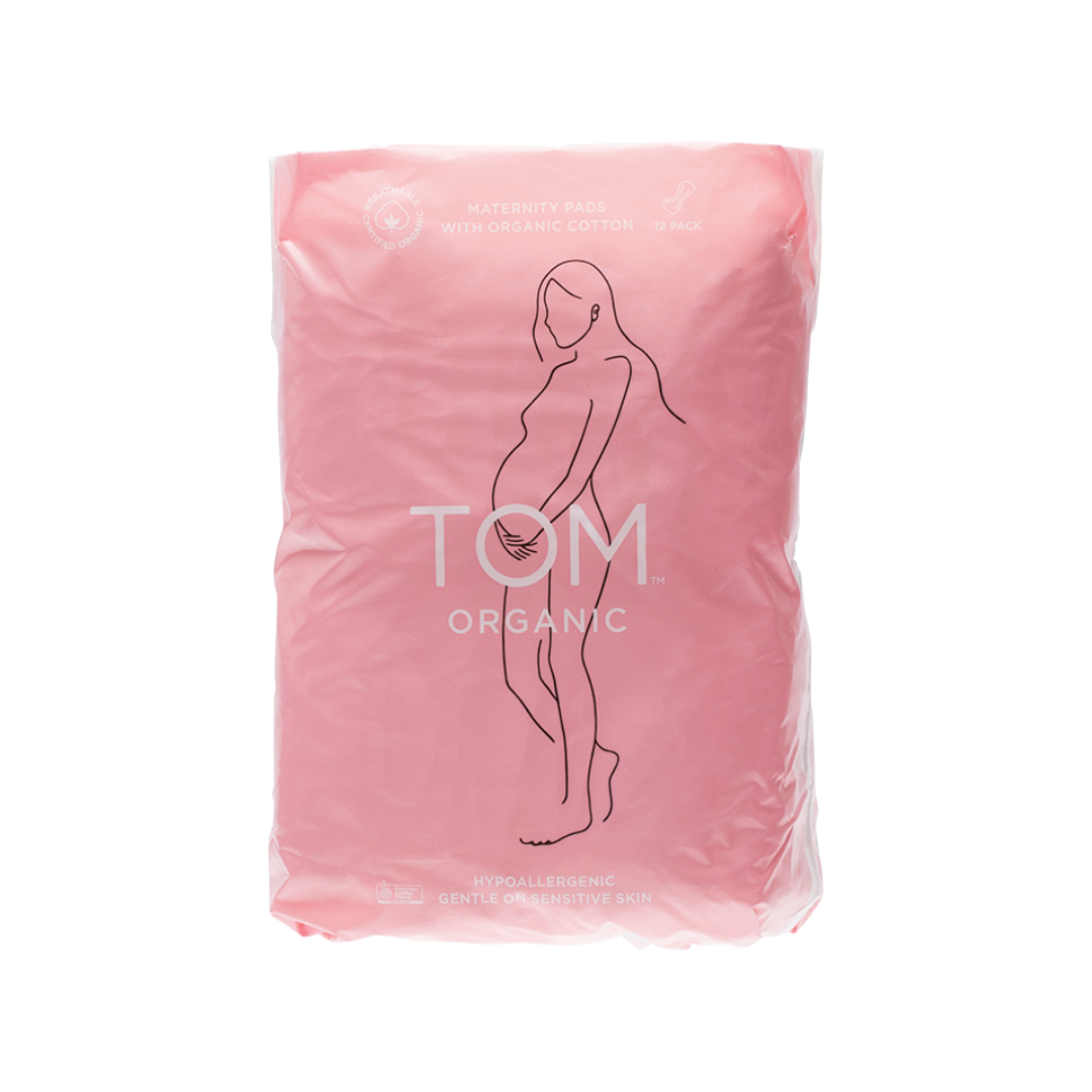 TOM Organic Maternity Pads Ultra Absorbent for Post Birth 12-The Living Co.