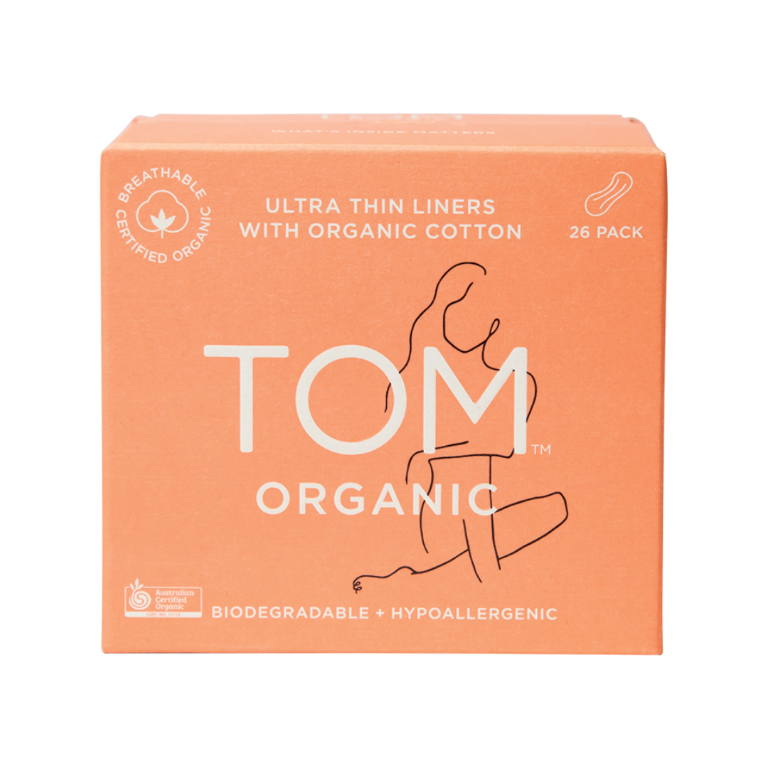 TOM Organic Panty Liners (Wrapped) Ultra Thin Liners for Everyday 26-The Living Co.