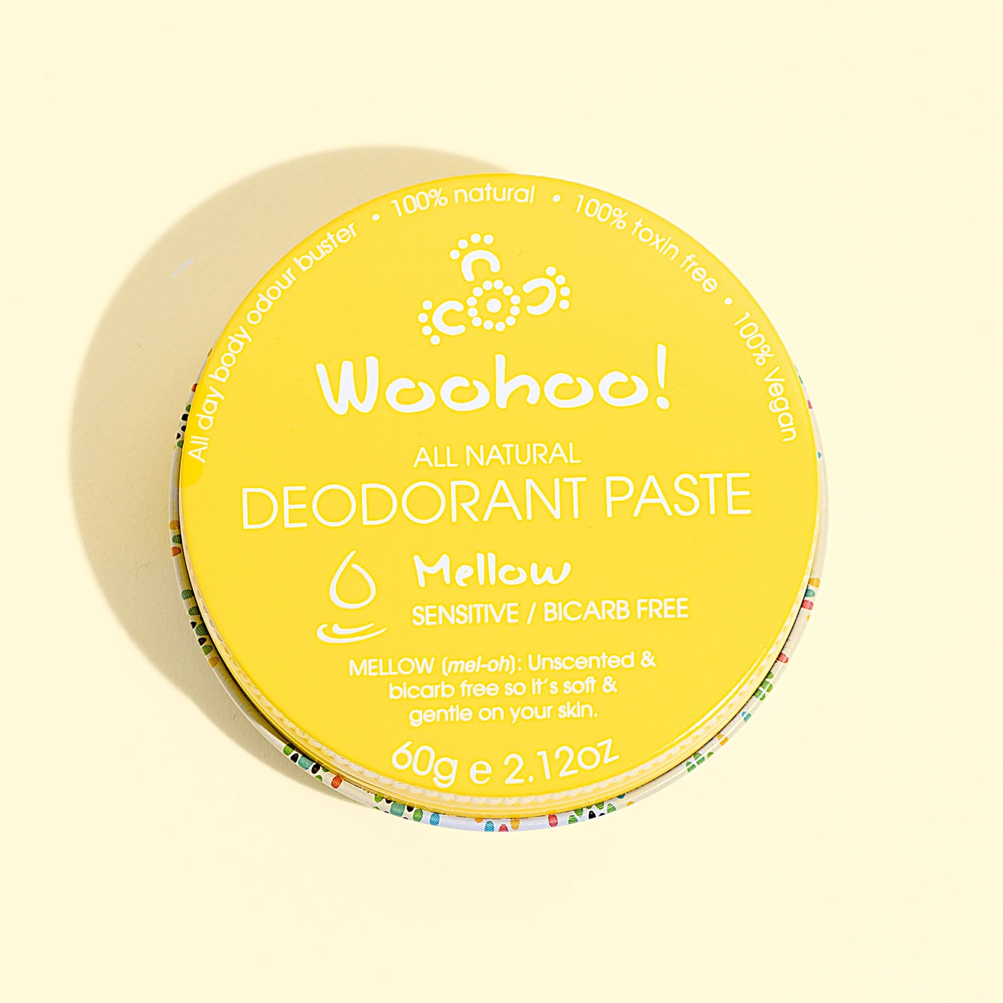 Woohoo Deodorant Paste Mellow (Sensitive) Tin 60g-The Living Co.