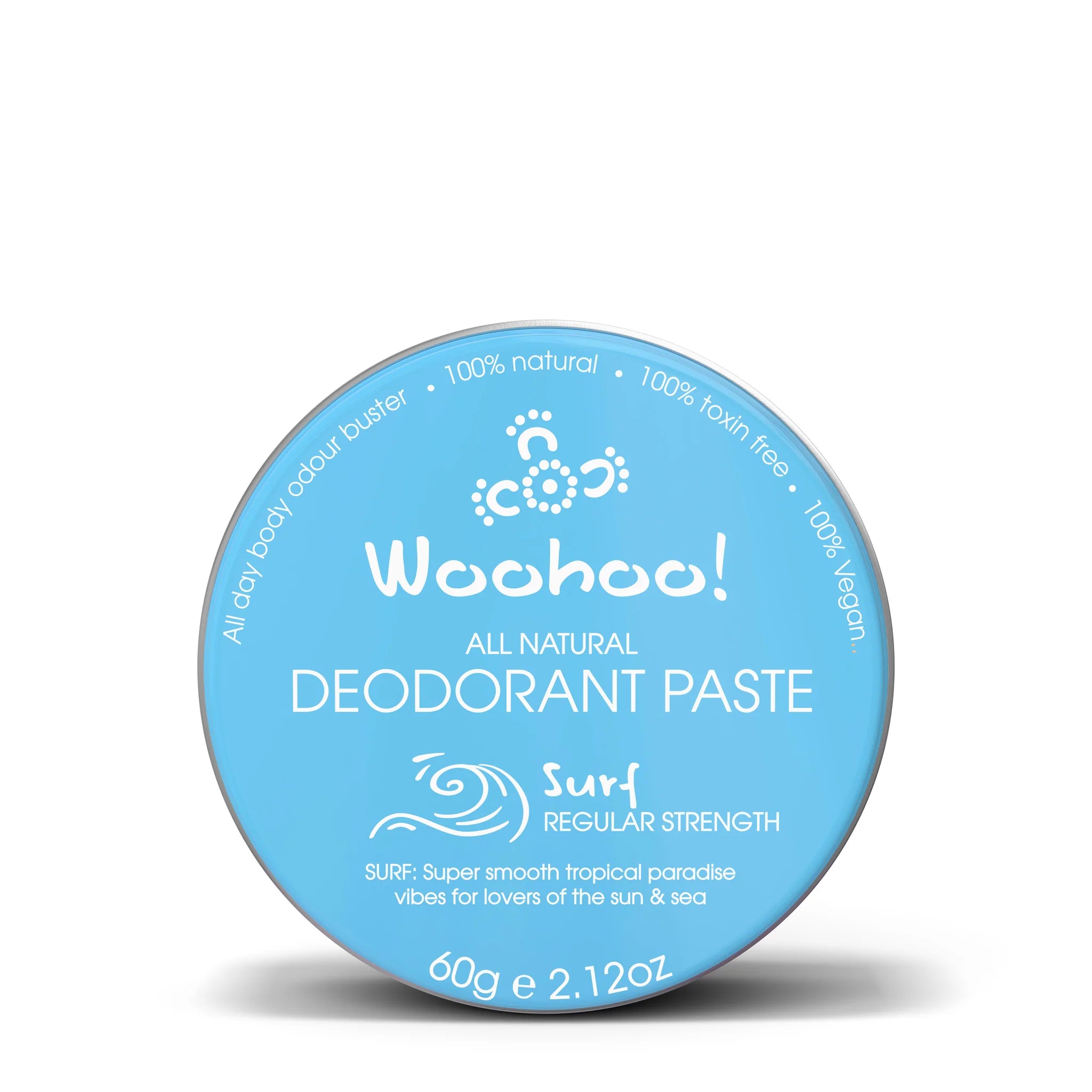 Woohoo Deodorant Paste Surf (Regular Strength)Tin 60g-The Living Co.