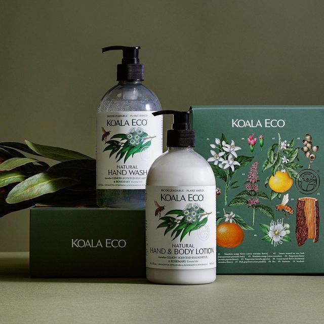 Koala Eco Hand Wash & Body Lotion Gift Pack Lemon Scented, Eucalyptus & Rosemary-The Living Co.
