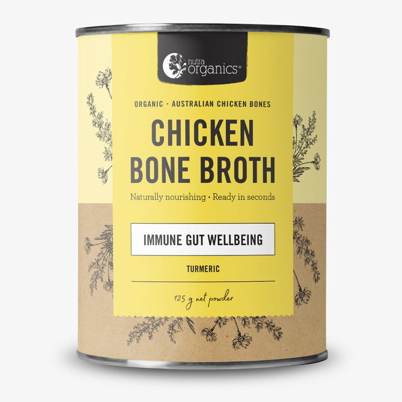 Nutra Organics Chicken Bone Broth Organic Turmeric-The Living Co.
