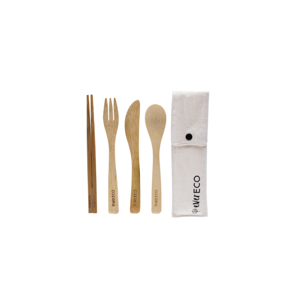 Ever Eco Bamboo Cutlery Set With Chopsticks-The Living Co.