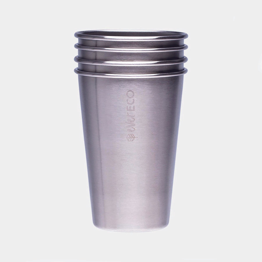 Ever Eco Stainless Steel Drinking Cups 4x500ml-The Living Co.