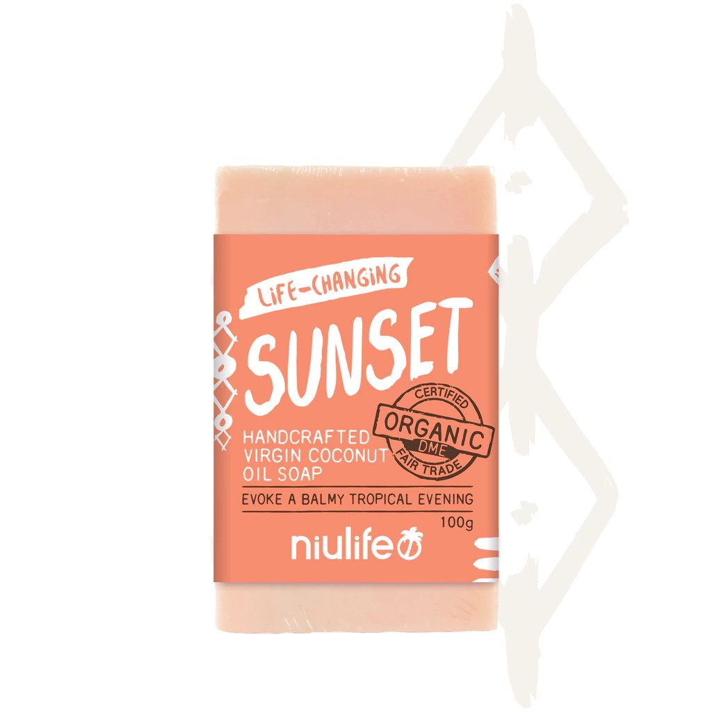 Niulife Coconut Oil Soap Sunset - Turmeric 100g-The Living Co.